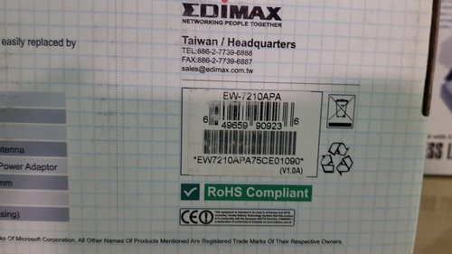 Access Point Edimax Ew 7210apa, 5ghz
