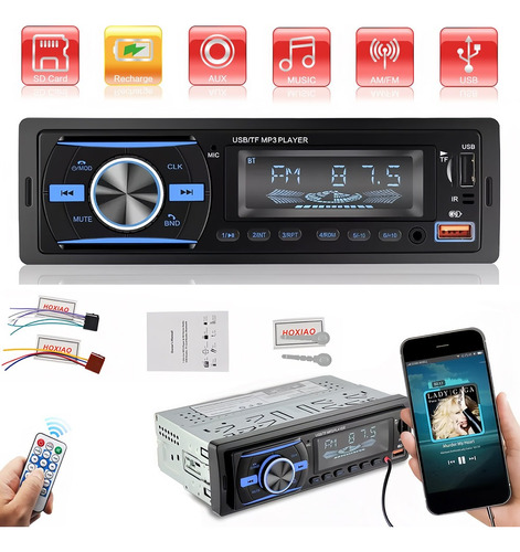 Stereo For Auto With Mp3 2 Usb Bluetooth 1 Din