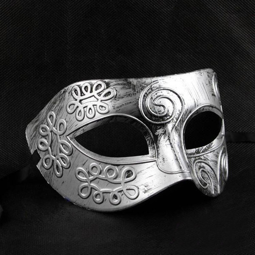 Navidad Mascarilla Plateada Con Máscara De Luchador Romano