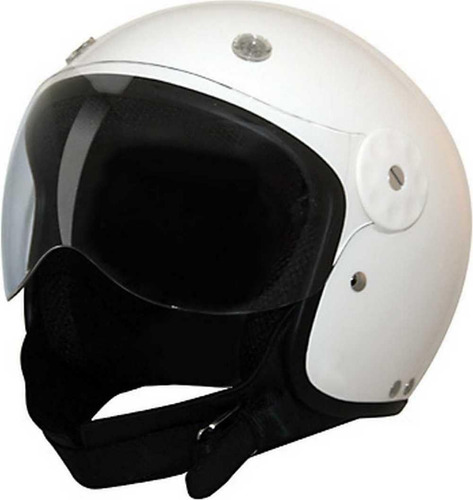 Casco Para Moto Hci White Open  Talla Xl Color Negro