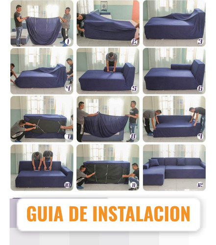 Pack 2 Funda Sillon L Para Su Living Spandex Elasticada