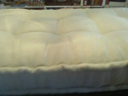 Colchon Ingles En Lino Rustico Doble Forro 1.90 X 0.90x 0.18