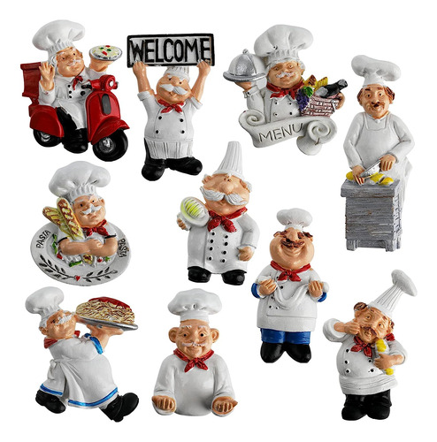 10 Piezas Chef Fridge S, Cute Italian Chef S Refrigerad...