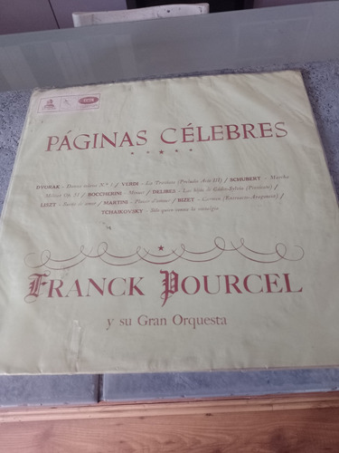 Vinilo Páginas Célebres Franck Pourcel