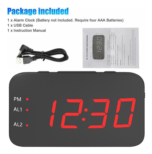R Reloj De Alarma De Control De Voz Reloj De Radio Digital