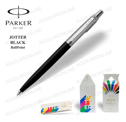 Boligrafo Jotter Originals Parker Acero Negro Apta Grabado
