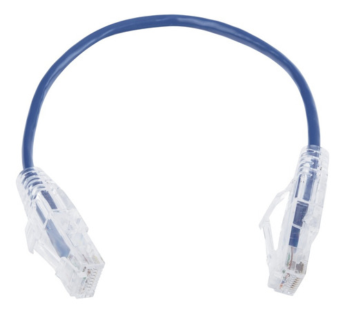 Cable De Parcheo Slim Utp Cat6 20 Cm Azul Diámetro Reducido