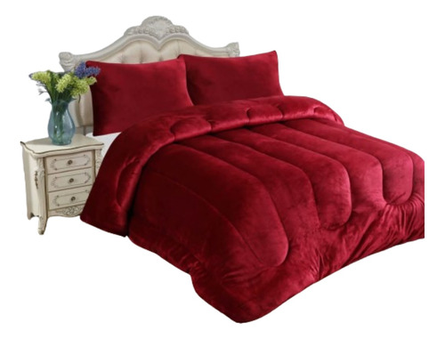 Cobertor Quita Frio Rojo Plush Con Chiporro King 2.5 P