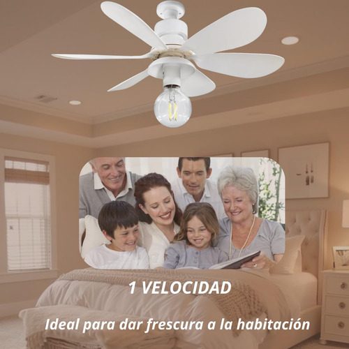 Ventilador De Techo 16.5 Foco Desmotable (foco No Incluido)