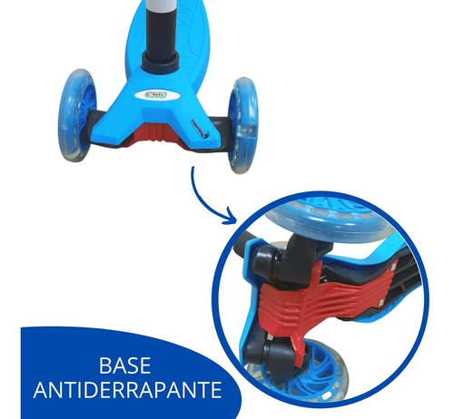 Kit Patinete Infantil 3 Rodas Regulável + Kit Proteção