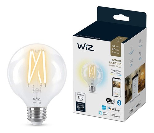 Wiz Connected Lámpara De Filamento Transparente G25 Blanco S