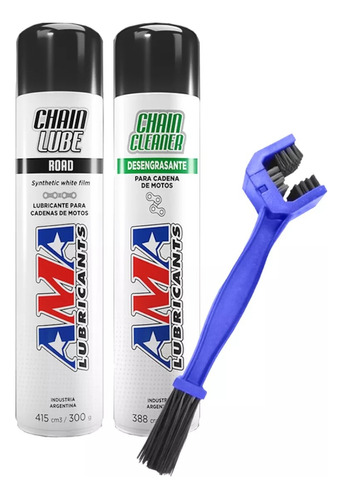 Lubricante Cadena Ama Moto Efecto Blanco+ Limpiador +cepillo