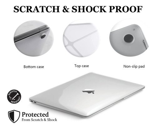 Funda Rígida Transparente Para Macbook Air 13.6 2024 2023