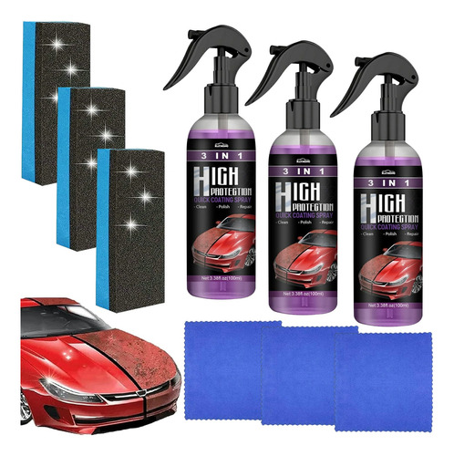 3×3 En 1 Spray De Recubrimiento Rápido For Automóviles De F
