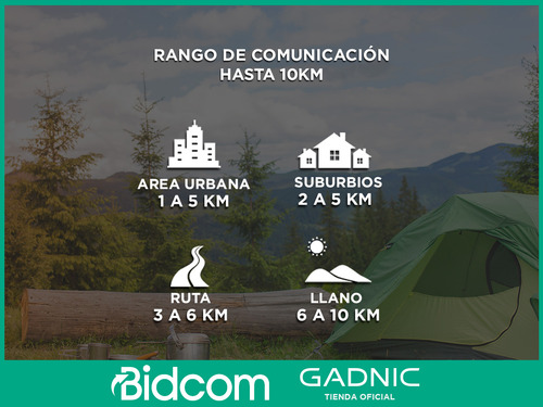 Handy Radio Uhf 16ch Manos Libres Vox Gadnic Kit X 3 Handies