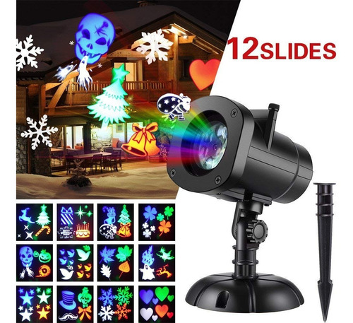 Proyector Led Luces Decorativas Colores Navidad Halloween