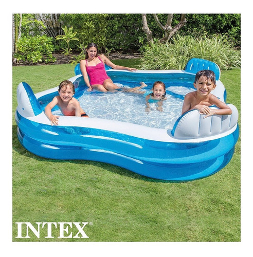 Alberca Intex Piscina Inflable Con Asientos 2.29x2.29x66cm