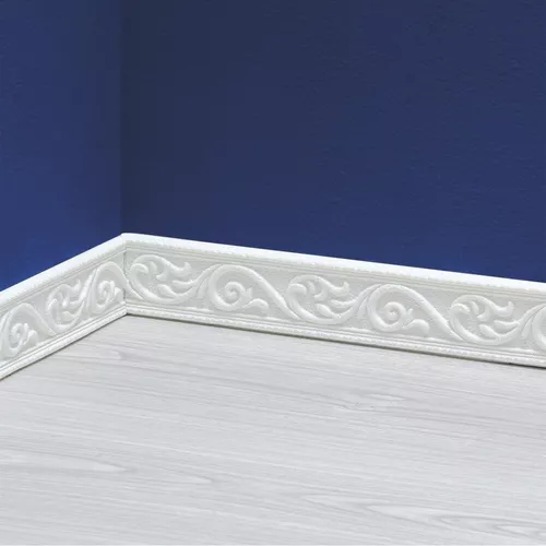 VEELIKE - Cenefa decorativa blanca adhesiva con apariencia de encaje, para  pared, removible y resistente al agua, decoración para baño, habitación
