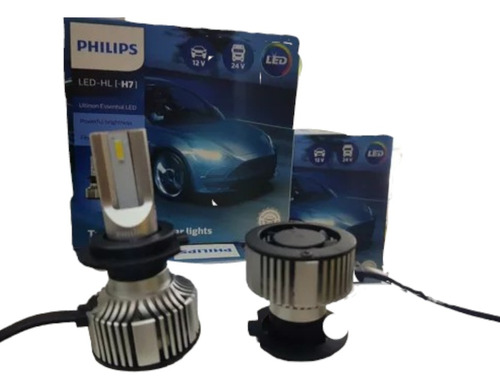 Focos Led Philips H7 Ultinon Essential 200% + Luz 6500°k