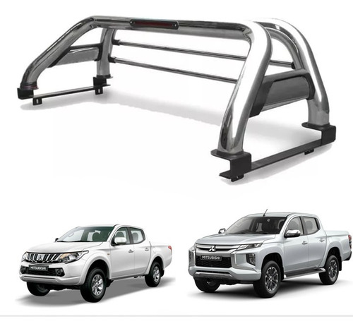 Barra Antivuelco D Acero Inox Para Mitsubishi L200 2016-2023