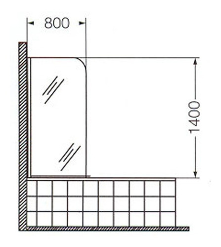 Mampara Baja Rebatible Transparen Nm81a 80x140 Ferrum Cuotas