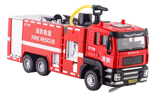 Camión De Bomberos A Escala 1/32, Modelo De Pulverización Y