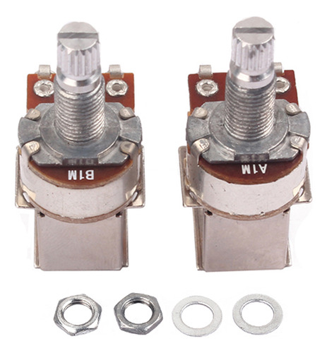 Potenciómetro De Eje Dividido B1m, Accesorio Para Guitarra,