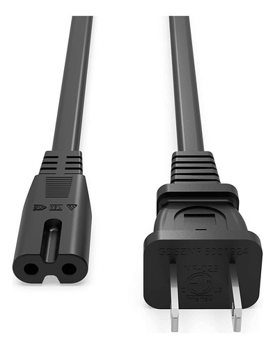 Cable De Corriente Cargador Lap Monitor Bifasico 2 Polos