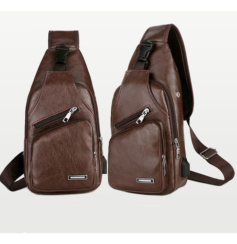 Bolso Bandolera Antirrobo Para Hombre Con Puerto De Carga