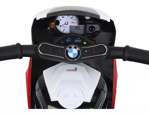 Mini Moto Elétrica Infantil 6v Bmw S1000rr Vermelha Criança