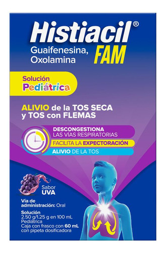 Histiacil Fam Solución Pediátrica Frasco Con 60 Ml - Uva