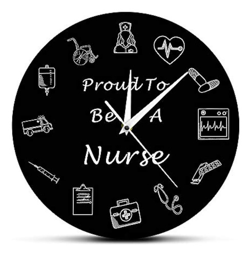 Los Días Geek Enfermera 12 Pulgadas Reloj De Pared Enfermerí
