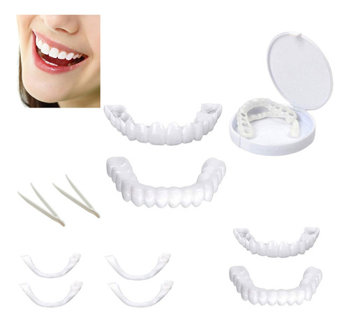 2kit Dientes Postizos Temporal De Silicona Carillas Dentales