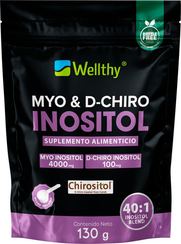 Myo Y D-chiro Inositol 130gr Wellthy Con Chirositol 40:1 