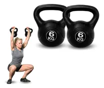 Comprar Set 2 Pesas Rusas De 6 Kg Kettlebel 13.2 Libras Fitness Gym