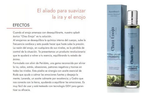 Splash Aurico Chau Enojo - Ayurdeva´s Cosmetica Vibracional