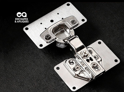 Imagen 7 de 7 de Placa Platina Reparación Puerta Bisagra Pack X 4unid+tornill