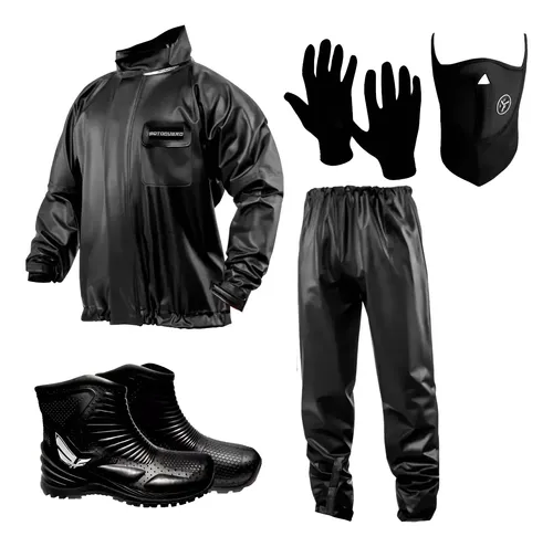 Piloto Equipo Lluvia + Botas Hifly Cuello Guantes - Motoque