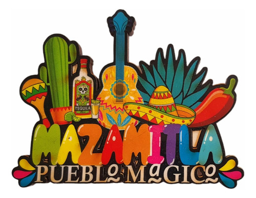 Mazamitla Jalisco Recuerdo Mexico Iman Mdf Pais A129