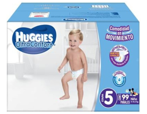 Pañales Huggies Ultra Confort Niño Etapa 5 99 Piezas