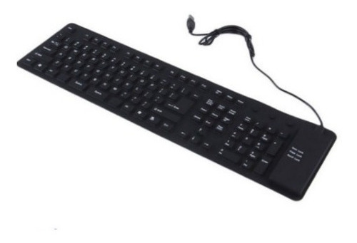 Teclado Flexible Usb Portatil Plegable Resistente Polvo Agua