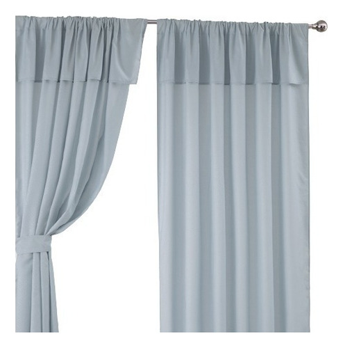 Cortinas Jean Cartier Emboss Con Bandeaux Y Agarraderas