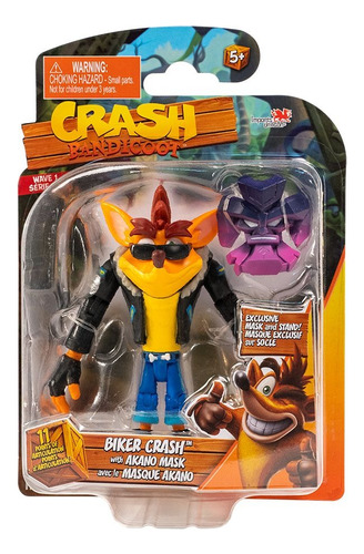 Figura Biker Crash With Akano Mask - Crash Bandicoot