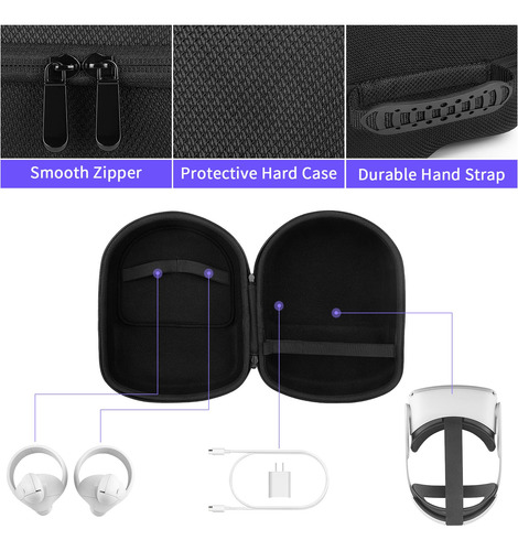Funda De Viaje Para Headset Vr Meta Quest 3 Y Pico 4