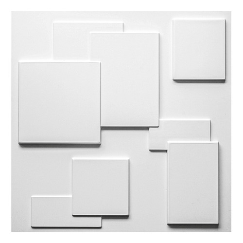 Imagem 3 de 10 de Kit 5m² Placas Quadratto Pvc 3d Revestimento De Parede 50x50