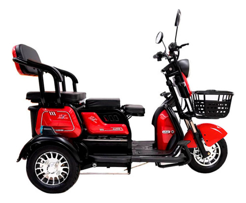 Triciclo Elétrico - Smart Pam - 800w 48v 28ah - Vermelho - 