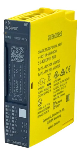 Siemens 6es7 136-6ba00-0ca0 Modulo F-di 8 X 24vdc Profisafe