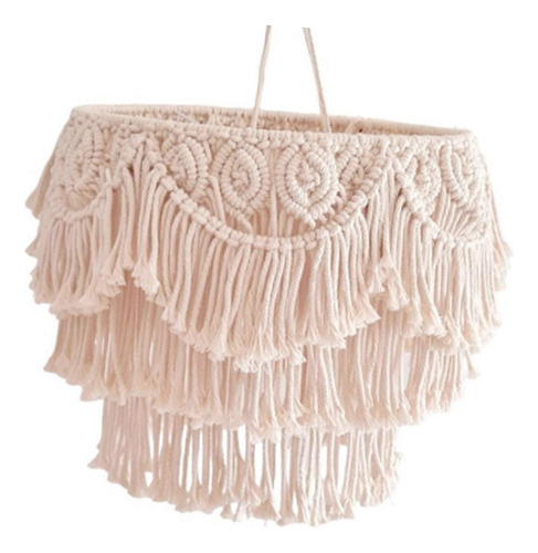 Para Macrame Lamp Shade Art Lámpara Colgante Sombra Para