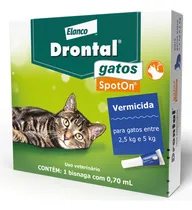 Comprar Drontal Gatos Spoton 0,7 Ml Para Gatos De 2,5 A 5 Kg