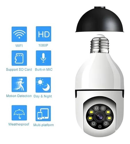 Camara Seguridad Ampolleta Camara Wifi Camaras De Vigilancia